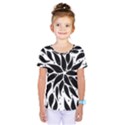 Flower Fish Black Swim Kids  One Piece Tee View1