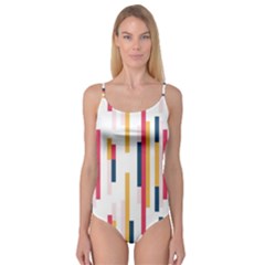 Geometric Line Vertical Rainbow Camisole Leotard  by Mariart