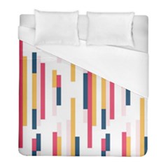 Geometric Line Vertical Rainbow Duvet Cover (full/ Double Size) by Mariart