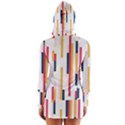 Geometric Line Vertical Rainbow Women s Long Sleeve Hooded T-shirt View2