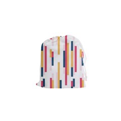 Geometric Line Vertical Rainbow Drawstring Pouches (xs)  by Mariart