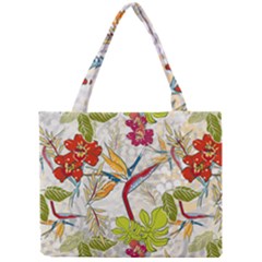 Flower Floral Red Green Tropical Mini Tote Bag by Mariart