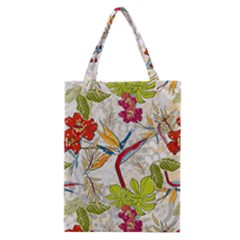 Flower Floral Red Green Tropical Classic Tote Bag by Mariart