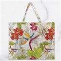 Flower Floral Red Green Tropical Zipper Large Tote Bag View1