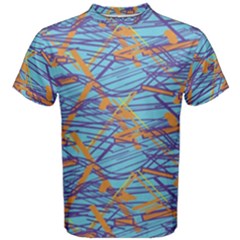 Geometric Line Cable Love Men s Cotton Tee by Mariart