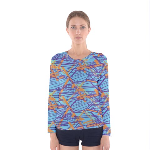 Geometric Line Cable Love Women s Long Sleeve Tee by Mariart