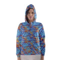 Geometric Line Cable Love Hooded Wind Breaker (women) by Mariart