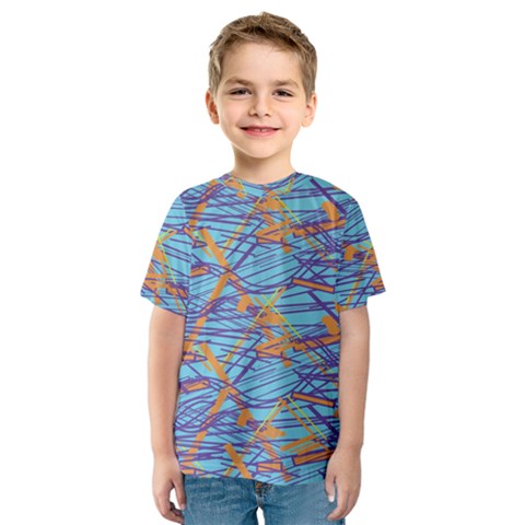 Geometric Line Cable Love Kids  Sport Mesh Tee by Mariart