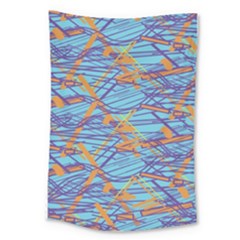 Geometric Line Cable Love Large Tapestry