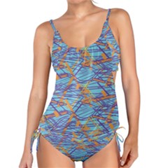 Geometric Line Cable Love Tankini