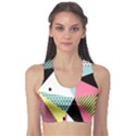 Geometric Polka Triangle Dots Line Sports Bra View1