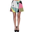 Geometric Polka Triangle Dots Line Skater Skirt View1