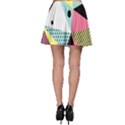 Geometric Polka Triangle Dots Line Skater Skirt View2