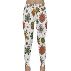 Flower Floral Sunflower Rose Pattern Base Classic Yoga Leggings by Mariart