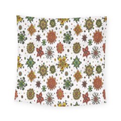 Flower Floral Sunflower Rose Pattern Base Square Tapestry (small) by Mariart