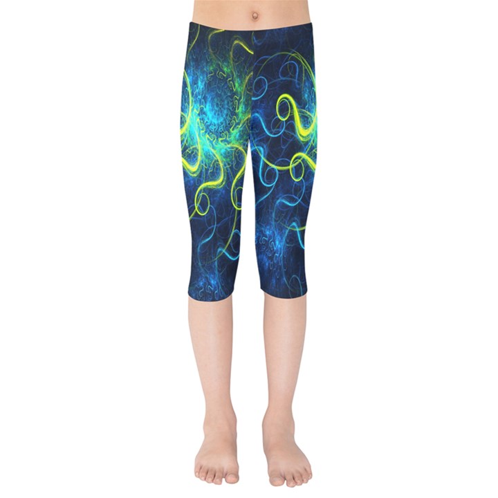 Electricsheep Mathematical Algorithm Displays Fractal Permutations Kids  Capri Leggings 