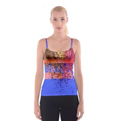 Glitchdrips Shadow Color Fire Spaghetti Strap Top by Mariart