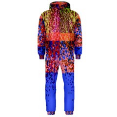 Glitchdrips Shadow Color Fire Hooded Jumpsuit (men)  by Mariart