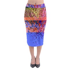 Glitchdrips Shadow Color Fire Midi Pencil Skirt by Mariart