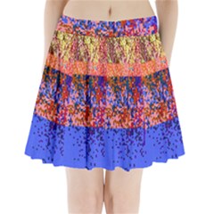 Glitchdrips Shadow Color Fire Pleated Mini Skirt by Mariart