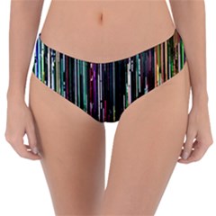 Heimbold Sign Random Shadow Line Vertical Light Reversible Classic Bikini Bottoms by Mariart