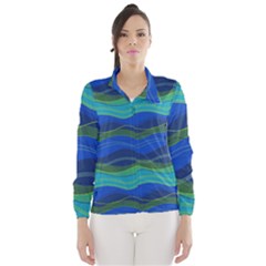 Geometric Line Wave Chevron Waves Novelty Wind Breaker (women) by Mariart