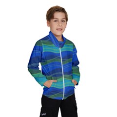 Geometric Line Wave Chevron Waves Novelty Wind Breaker (kids) by Mariart