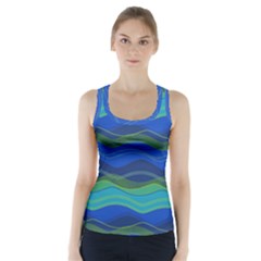 Geometric Line Wave Chevron Waves Novelty Racer Back Sports Top by Mariart