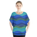 Geometric Line Wave Chevron Waves Novelty Blouse View1