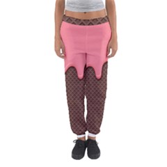 Ice Cream Pink Choholate Plaid Chevron Women s Jogger Sweatpants by Mariart