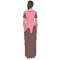 Ice Cream Pink Choholate Plaid Chevron Short Sleeve Maxi Dress View2