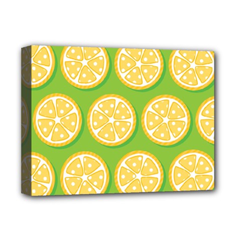 Lime Orange Yellow Green Fruit Deluxe Canvas 16  X 12  