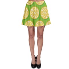 Lime Orange Yellow Green Fruit Skater Skirt by Mariart