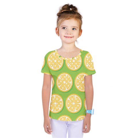 Lime Orange Yellow Green Fruit Kids  One Piece Tee by Mariart