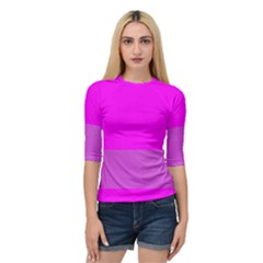 Line Pink Quarter Sleeve Tee