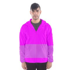 Line Pink Hooded Wind Breaker (men) by Mariart