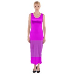 Line Pink Fitted Maxi Dress by Mariart