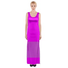 Line Pink Maxi Thigh Split Dress