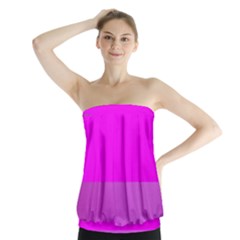 Line Pink Strapless Top by Mariart