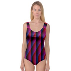 Photography Illustrations Line Wave Chevron Red Blue Vertical Light Princess Tank Leotard  by Mariart