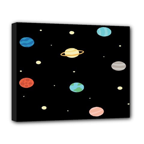 Planets Space Deluxe Canvas 20  X 16   by Mariart