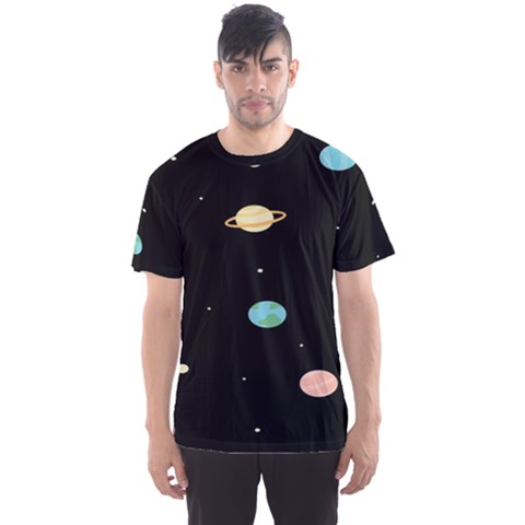 Planets Space Men s Sports Mesh Tee by Mariart