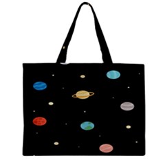 Planets Space Zipper Mini Tote Bag