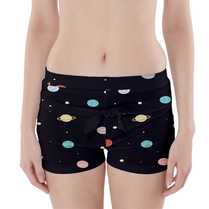 Planets Space Boyleg Bikini Wrap Bottoms