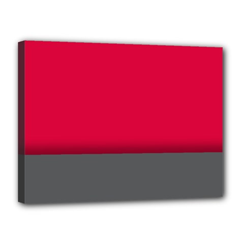 Red Gray Flag Line Horizontal Canvas 16  X 12 