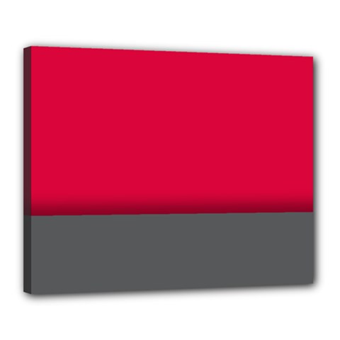 Red Gray Flag Line Horizontal Canvas 20  X 16  by Mariart