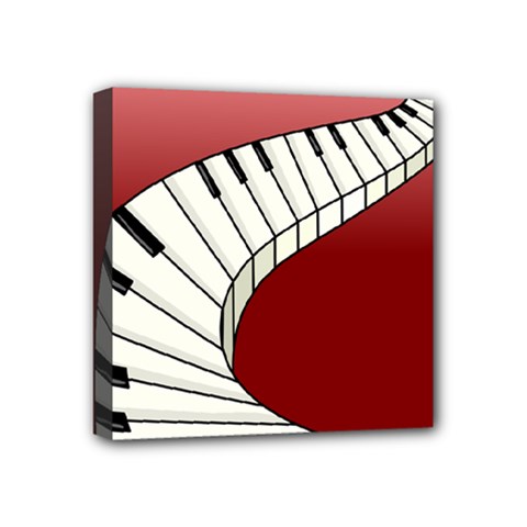 Piano Keys Music Mini Canvas 4  X 4 