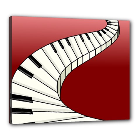 Piano Keys Music Canvas 24  X 20 