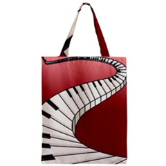 Piano Keys Music Zipper Classic Tote Bag