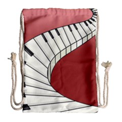 Piano Keys Music Drawstring Bag (large) by Mariart